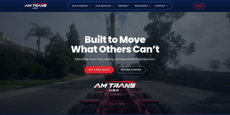 Home — video hero with quote and driver calls to action
