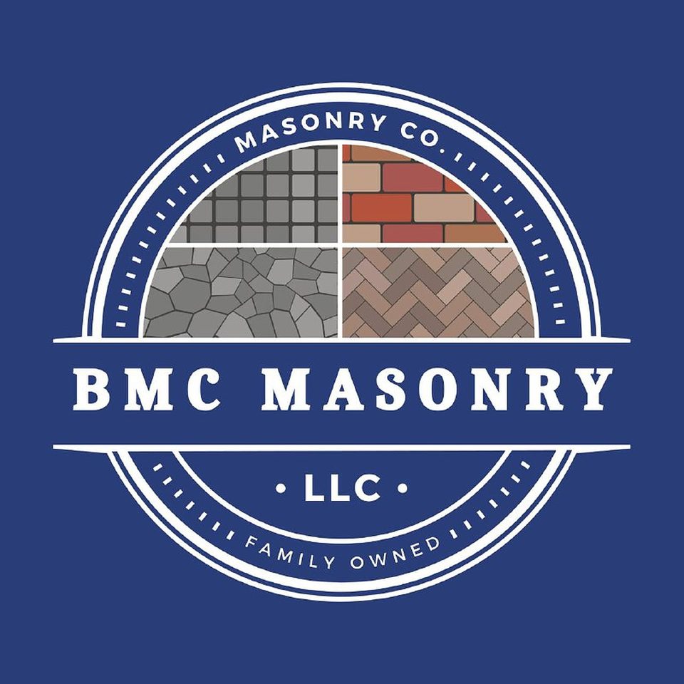 BMC Masonry Logo: BMC Masonry — navy version