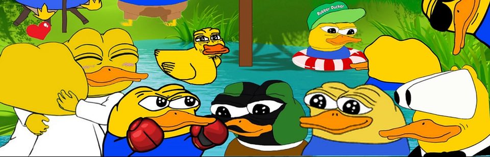 The Ducker: Cast illustration — boxing, swimming and disguised Duckers (detail)
